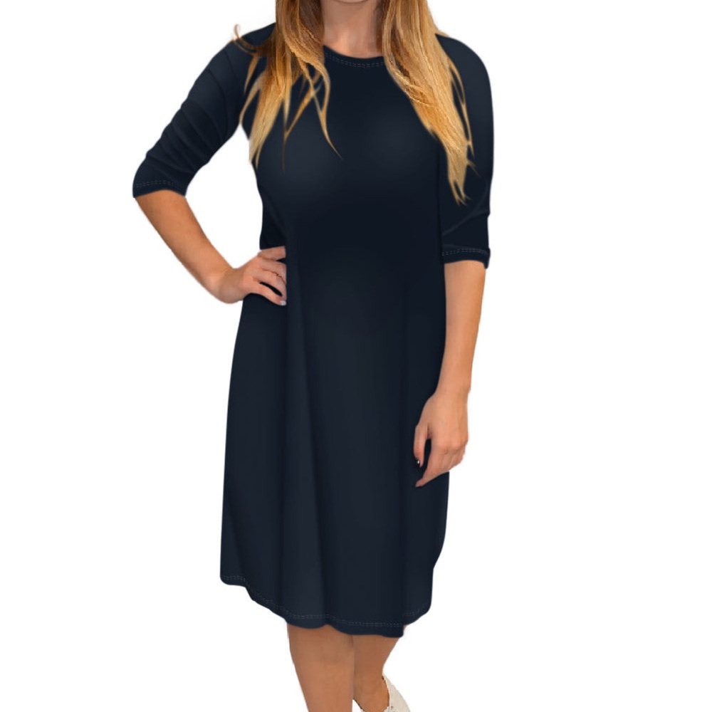 NWT Elegant Black Midi Dress